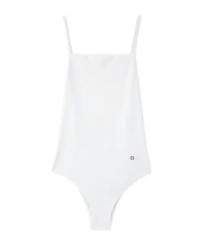 Loro Piana Aquatic One-piece Swimsuit In White