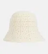 Loro Piana Arola Cashmere-blend Crochet Bucket Hat In White