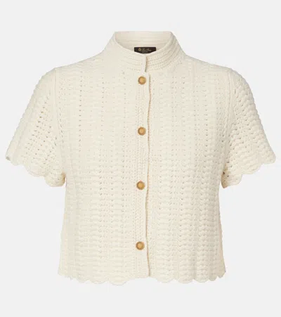 Loro Piana Arola Knitted Cashmere-blend Jacket In White