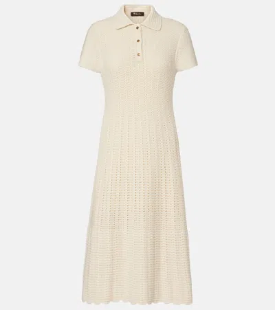 Loro Piana Arola Knitted Cotton Polo Dress In Gold