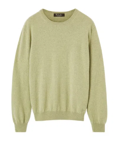 Loro Piana Arona Crew Neck Sweater In Woodlan Green