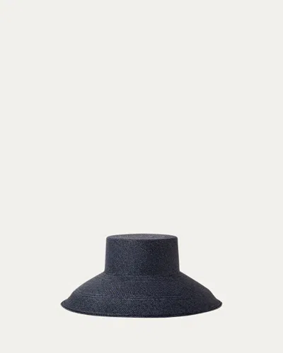 Loro Piana Arya Straw Cloche Hat In Blue