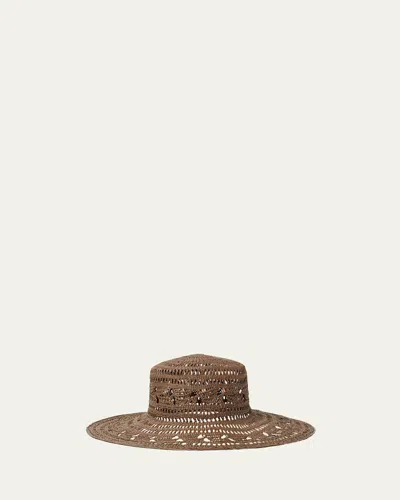 Loro Piana Asmara Foliage Straw Hat In Green