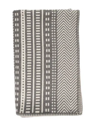 Pre-owned Loro Piana Atacama Throw Blanket W/ Tags In Gray