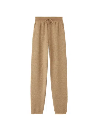 Loro Piana Azalea Textured Track Pants In Brown