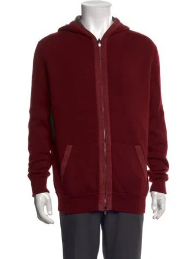Pre-owned Loro Piana Baby Cashmere Baby Cashmere Cardigan In Red