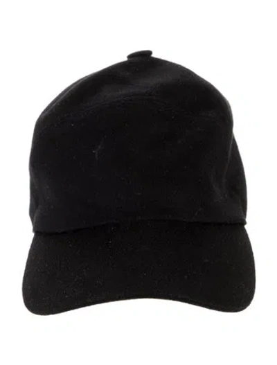 Pre-owned Loro Piana Baby Cashmere Baseball Cap In Black