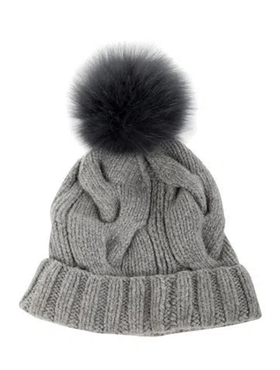 Pre-owned Loro Piana Baby Cashmere Beanie Hat In Gray