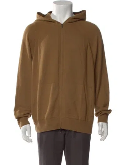 Pre-owned Loro Piana Baby Cashmere Crew Neck Cardigan In Neutral