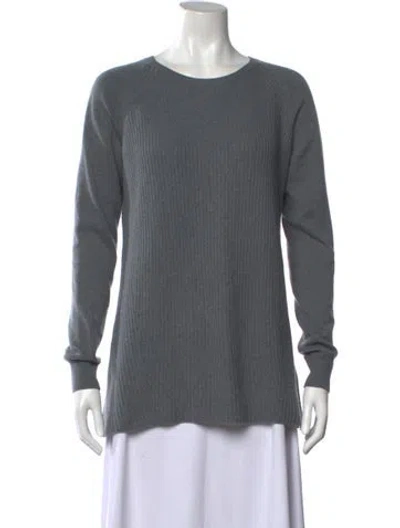 Pre-owned Loro Piana Baby Cashmere Crew Neck Sweater In Gray