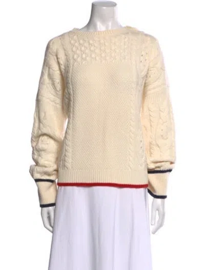 Pre-owned Loro Piana Baby Cashmere Crew Neck Sweater In Neutral