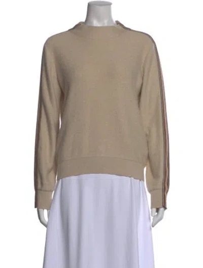 Pre-owned Loro Piana Baby Cashmere Crew Neck Sweater In Neutral