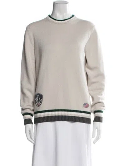 Pre-owned Loro Piana Baby Cashmere Crew Neck Sweater In Neutral