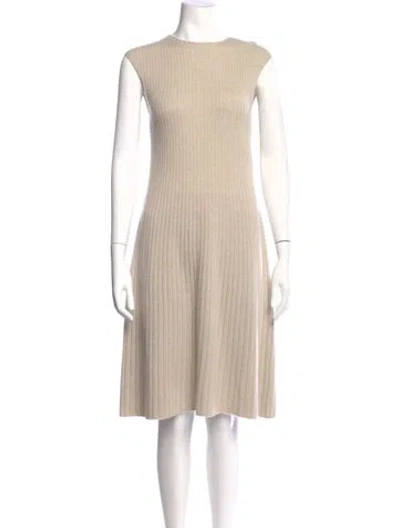 Pre-owned Loro Piana Baby Cashmere Knee-length Dress In Neutral