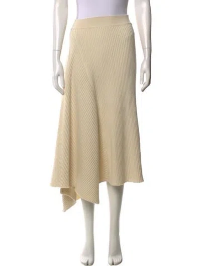 Pre-owned Loro Piana Baby Cashmere Midi Length Skirt In Neutral