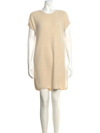 Pre-owned Loro Piana Baby Cashmere Mini Dress In Neutral