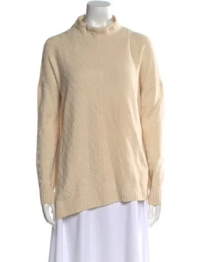 Pre-owned Loro Piana Baby Cashmere Mock Neck Sweater In Neutral