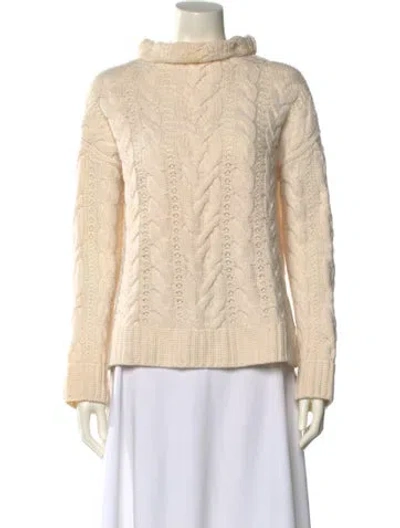 Pre-owned Loro Piana Baby Cashmere Mock Neck Sweater In Neutral