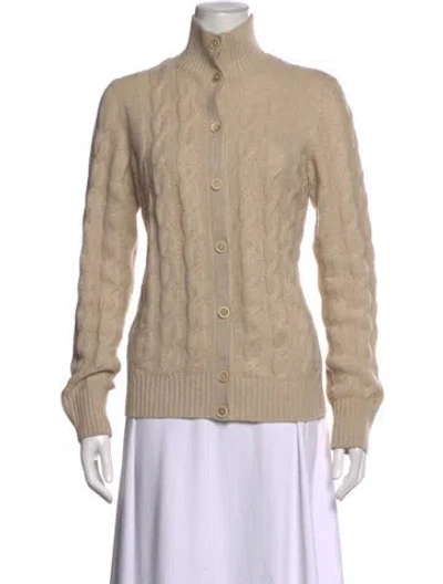 Pre-owned Loro Piana Baby Cashmere Mock Neck Sweater In Neutrals