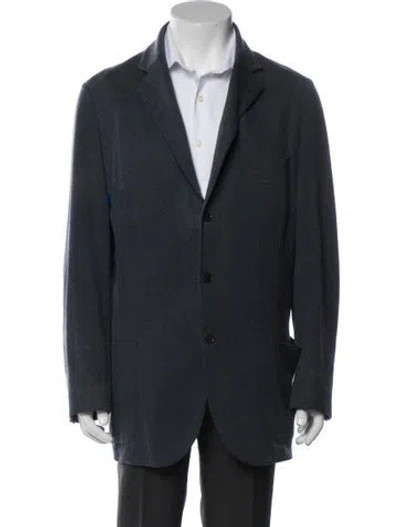 Pre-owned Loro Piana Baby Cashmere Overcoat In Blue