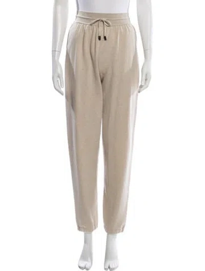 Pre-owned Loro Piana Baby Cashmere Patterned Sweatpants W/ Tags In Neutral