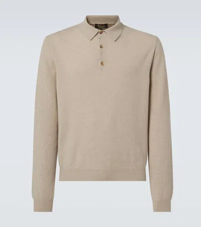 Loro Piana Baby Cashmere Polo Sweater In Neutrals
