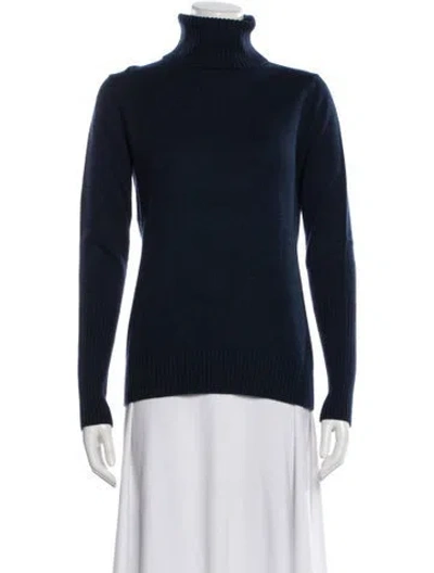 Pre-owned Loro Piana Baby Cashmere Turtleneck Sweater In Blue