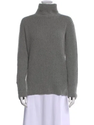 Pre-owned Loro Piana Baby Cashmere Turtleneck Sweater In Gray