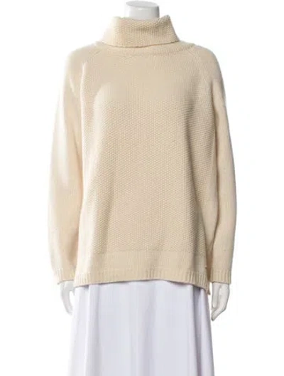 Pre-owned Loro Piana Baby Cashmere Turtleneck Sweater In Neutral