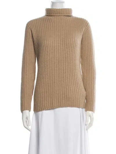 Pre-owned Loro Piana Baby Cashmere Turtleneck Sweater In Neutral