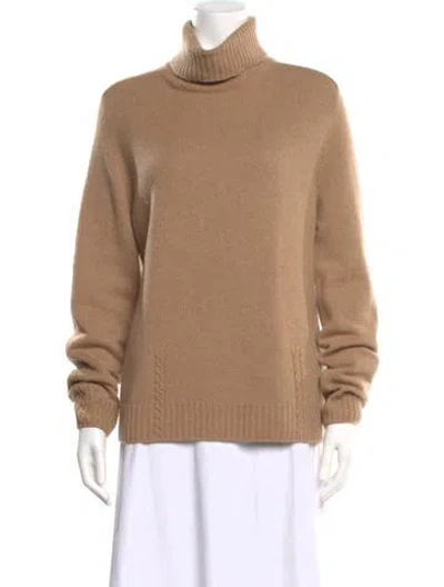 Pre-owned Loro Piana Baby Cashmere Turtleneck Sweater In Neutral