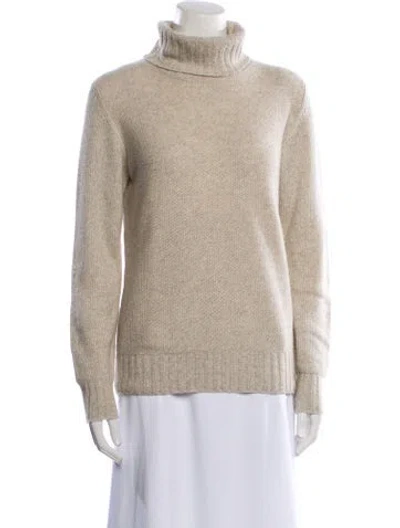 Pre-owned Loro Piana Baby Cashmere Turtleneck Sweater In Neutral