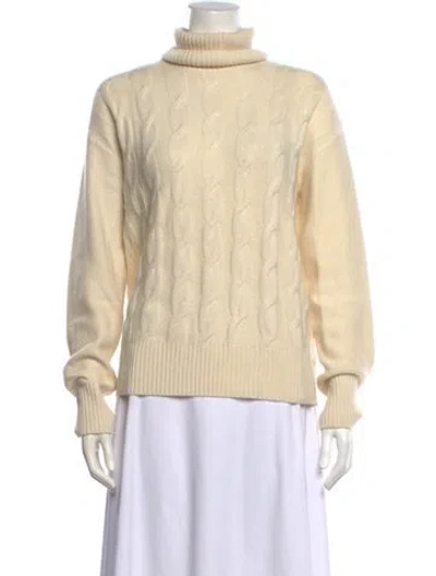 Pre-owned Loro Piana Baby Cashmere Turtleneck Sweater In Neutral