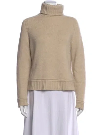 Pre-owned Loro Piana Baby Cashmere Turtleneck Sweater In Neutral