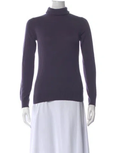 Pre-owned Loro Piana Baby Cashmere Turtleneck Sweater W/ Tags In Purple
