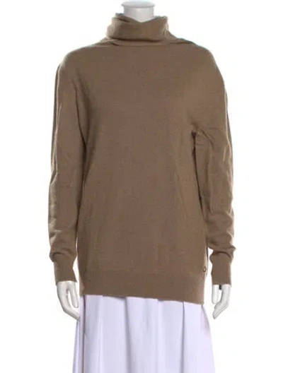 Pre-owned Loro Piana Baby Cashmere Turtleneck Sweatshirt In Neutral