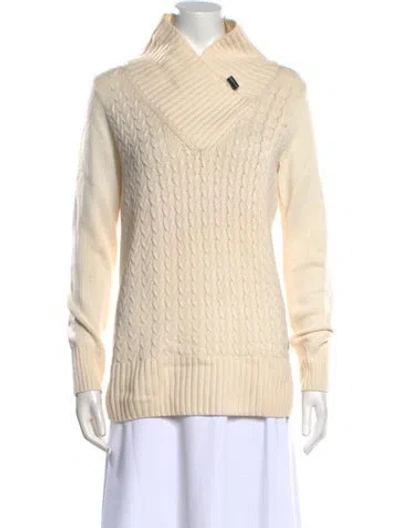 Pre-owned Loro Piana Baby Cashmere V-neck Sweater In Neutral