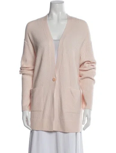 Pre-owned Loro Piana Baby Cashmere V-neck Sweater In Pink