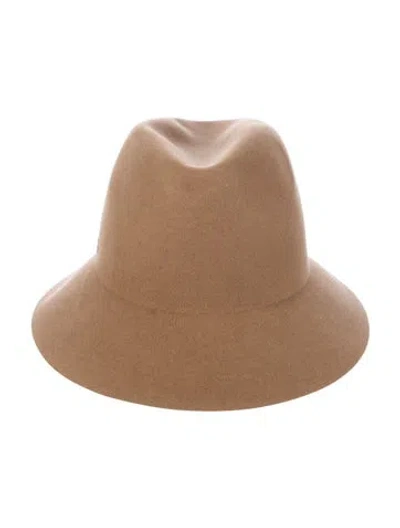 Pre-owned Loro Piana Baby Cashmere Wide Brim Hat In Gray