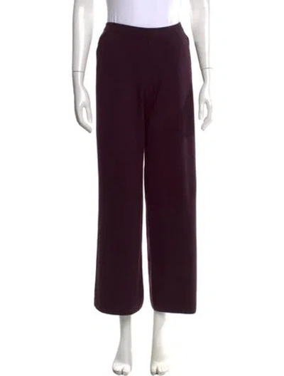 Pre-owned Loro Piana Baby Cashmere Wide Leg Pants In Purple