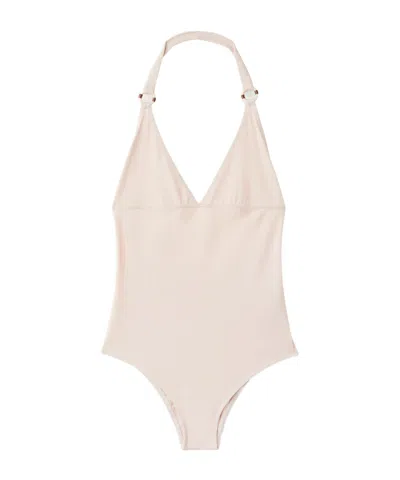 Loro Piana Backless One-piece Swimsuit In Cherry Blossom Color
