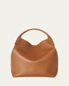 Loro Piana Bale Leather Shoulder Bag In L0c2 Warm Tan Sun Gold