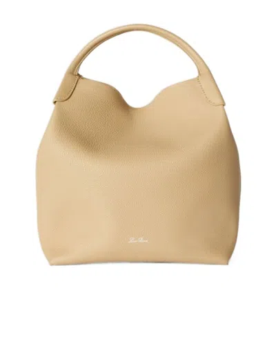 Loro Piana Bale Large Shoulder Bag In Neutral