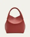 Loro Piana Bale Leather Top-handle Bag In Red