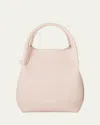 Loro Piana Bale Micro Grain Leather Crossbody Bag In White