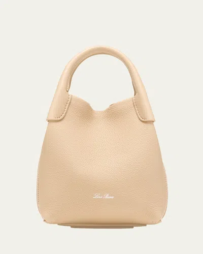 Loro Piana Bale Micro Grain Leather Crossbody Bag