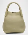Loro Piana Bale Micro Grain Leather Crossbody Bag