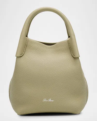 Loro Piana Bale Micro Grain Leather Crossbody Bag