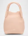 Loro Piana Bale Micro Grain Leather Crossbody Bag In White