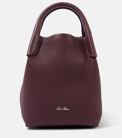 Loro Piana Bale Mini Leather Shoulder Bag In Brown